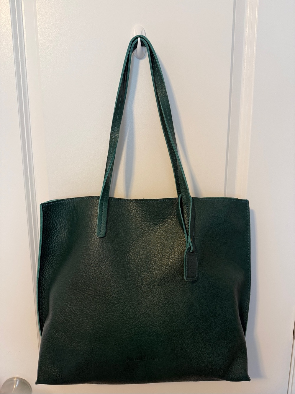 Portland Leather Sea Glass Large August Pebbled Leather Tote